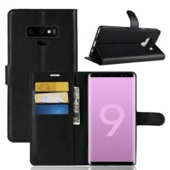 Etui Samsung Portefeuille Galaxy Note 9 Avec Rangement Cartes Noir