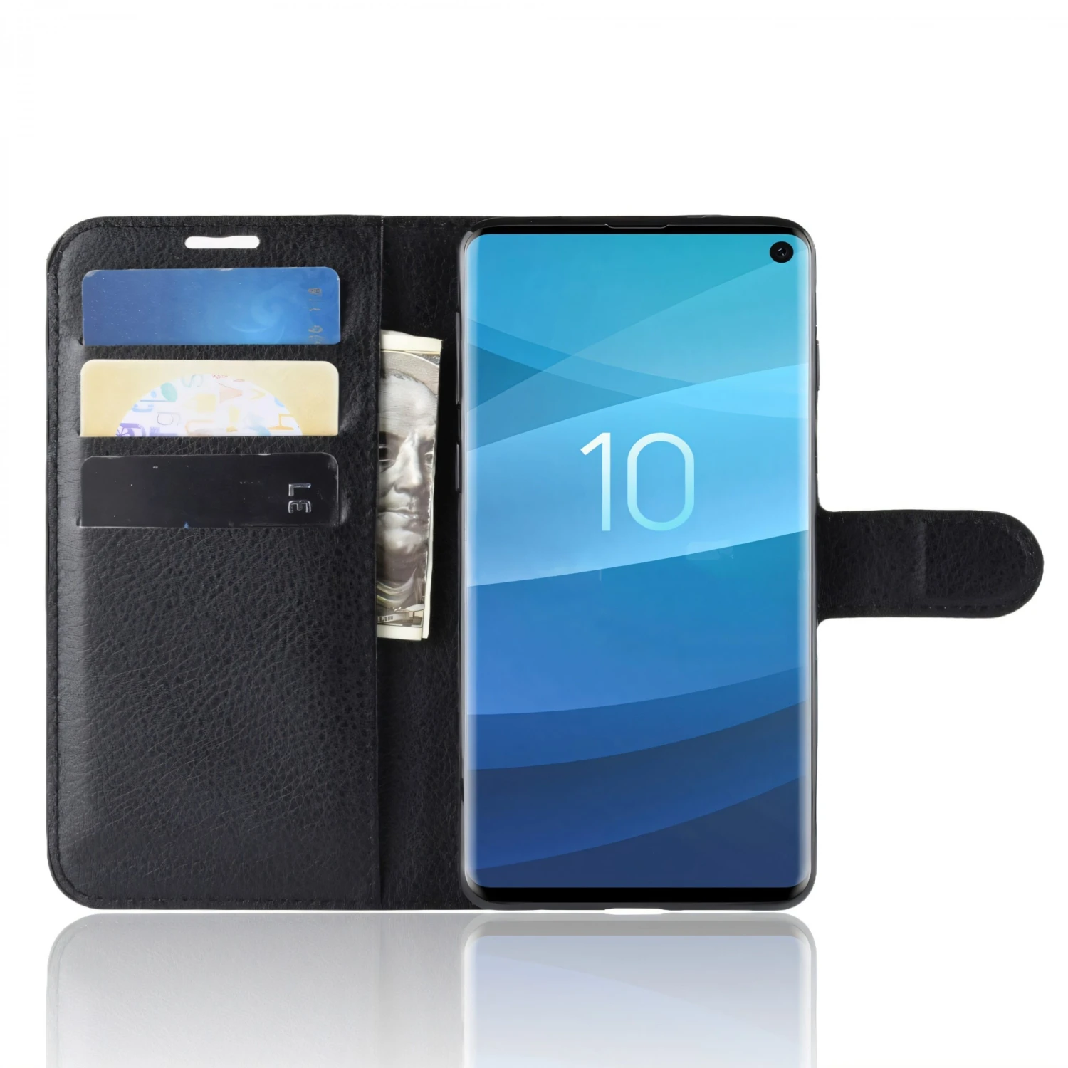 Etui Samsung Portefeuille Galaxy S10 Avec Rangement Noir 6 Etui Samsung Portefeuille Galaxy S10 Avec Rangement Noir – Image 4