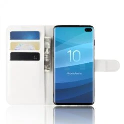 Etui Samsung Portefeuille Galaxy S10 Plus Avec Rangement Blanc -All For Phone Magasin etui galaxy s10 plus frac2832 3