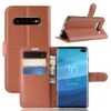 Etui Portefeuille Pour Galaxy S10 Plus Avec Rangement Marron -All For Phone Magasin etui galaxy s10 plus frac3868