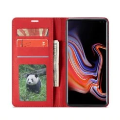 Etui Portefeuille Galaxy S10 Plus Silky Touch - Protection Intégrale FORWENW Rouge -All For Phone Magasin etui galaxy s10 plus frac3879 2