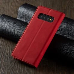 Etui Portefeuille Galaxy S10 Plus Silky Touch - Protection Intégrale FORWENW Rouge -All For Phone Magasin etui galaxy s10 plus frac3879 5