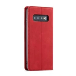 Etui Portefeuille Galaxy S10 Plus Silky Touch - Protection Intégrale FORWENW Rouge -All For Phone Magasin etui galaxy s10 plus frac3879 7