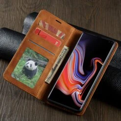 Etui Portefeuille Galaxy S10 Plus Silky Touch - Protection Intégrale FORWENW Marron -All For Phone Magasin etui galaxy s10 plus frac3880 7