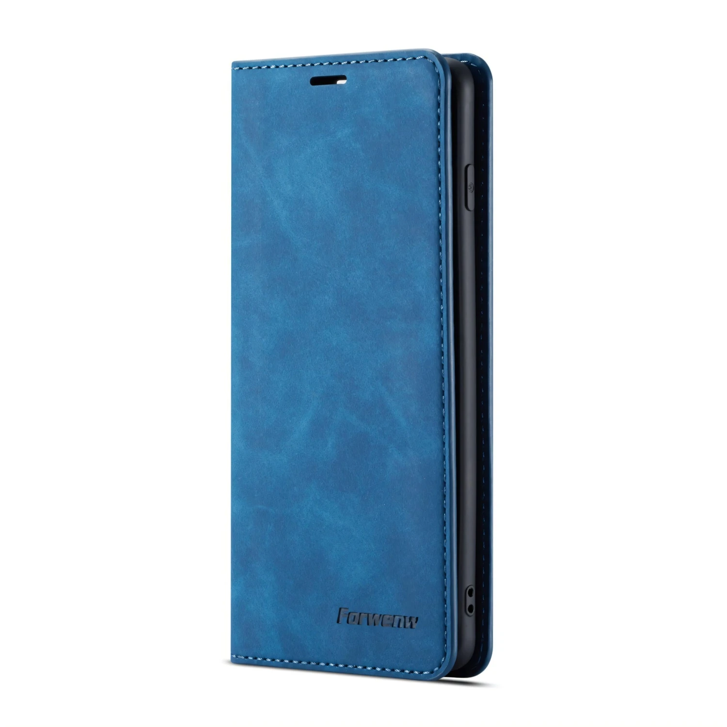 Etui Portefeuille Galaxy S10 Plus Silky Touch - Protection Intégrale FORWENW Bleu 4 Etui Portefeuille Galaxy S10 Plus Silky Touch - Protection Intégrale FORWENW Bleu – Image 2