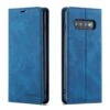 Etui Portefeuille Galaxy S10 Plus Silky Touch - Protection Intégrale FORWENW Bleu -All For Phone Magasin etui galaxy s10 plus frac3881