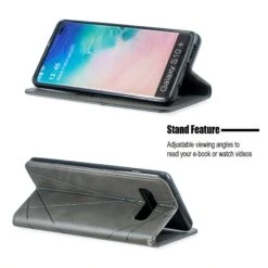 Etui Portefeuille Galaxy S10 Plus Design & Business Gris -All For Phone Magasin etui galaxy s10 plus frac3910 4