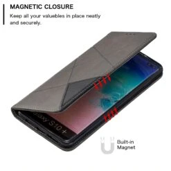Etui Portefeuille Galaxy S10 Plus Design & Business Gris -All For Phone Magasin etui galaxy s10 plus frac3910 5