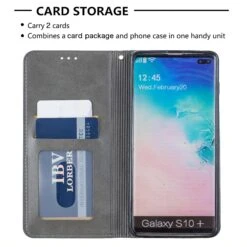 Etui Portefeuille Galaxy S10 Plus Design & Business Gris -All For Phone Magasin etui galaxy s10 plus frac3910 6