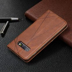 Etui Portefeuille Galaxy S10 Plus Design & Business Marron -All For Phone Magasin etui galaxy s10 plus frac3912 8