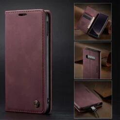 Etui Samsung Portefeuille Galaxy S10E De La Marque CASEME Bordeau