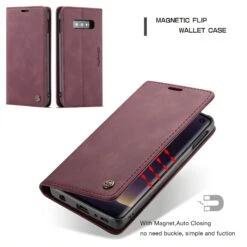 Etui Samsung Portefeuille Galaxy S10E De La Marque CASEME Bordeau -All For Phone Magasin etui galaxy s10e frac2868 5