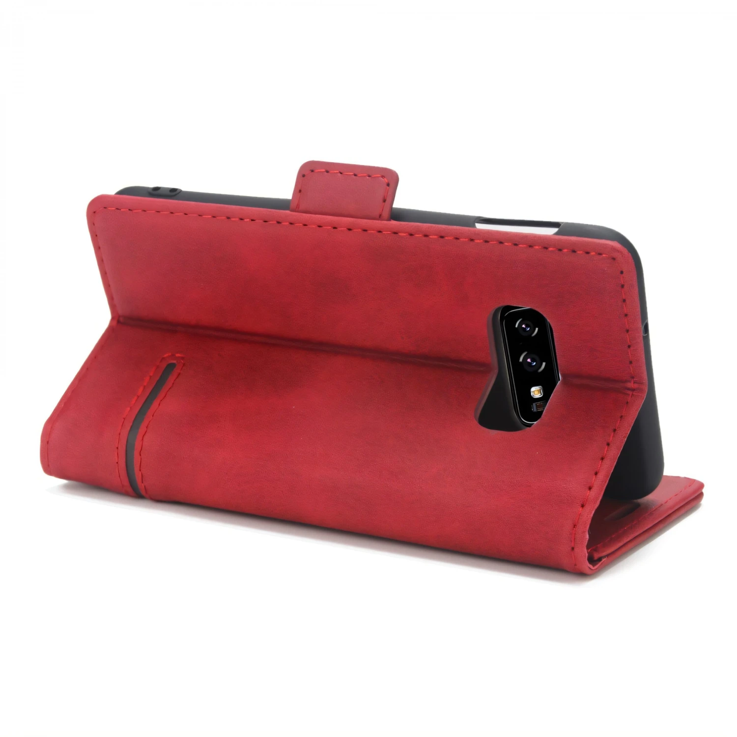 Etui Samsung Portefeuille Galaxy S10E Style Business Rouge 7 Etui Samsung Portefeuille Galaxy S10E Style Business Rouge – Image 5