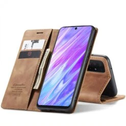 Etui Portefeuille Galaxy S20 Simili Cuir Avec Rangement Carte CASEME - Marron -All For Phone Magasin etui galaxy s20 frac3642 2