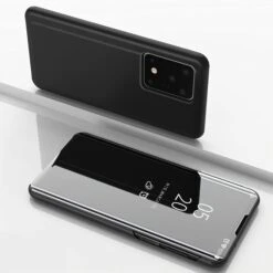 Etui Galaxy S20 Ultra Avec Fenêtre Mirroir Design - Noir