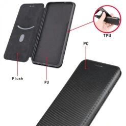 Etui De Protection Galaxy S21 Style Fibre De Carbone Avec Rangement Carte - Noir -All For Phone Magasin etui galaxy s21 frac3714 13