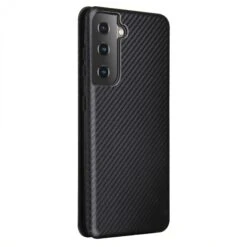 Etui De Protection Galaxy S21 Style Fibre De Carbone Avec Rangement Carte - Noir -All For Phone Magasin etui galaxy s21 frac3714 5