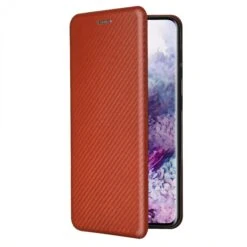 Etui De Protection Galaxy S21 Style Fibre De Carbone Avec Rangement Carte - Marron -All For Phone Magasin etui galaxy s21 frac3715 10