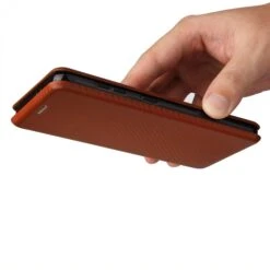 Etui De Protection Galaxy S21 Style Fibre De Carbone Avec Rangement Carte - Marron -All For Phone Magasin etui galaxy s21 frac3715 4