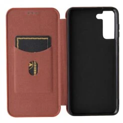 Etui De Protection Galaxy S21 Style Fibre De Carbone Avec Rangement Carte - Marron -All For Phone Magasin etui galaxy s21 frac3715 5