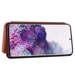 Etui De Protection Galaxy S21 Style Fibre De Carbone Avec Rangement Carte - Marron -All For Phone Magasin etui galaxy s21 frac3715 6