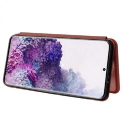 Etui De Protection Galaxy S21 Style Fibre De Carbone Avec Rangement Carte - Marron -All For Phone Magasin etui galaxy s21 frac3715 7