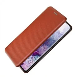 Etui De Protection Galaxy S21 Style Fibre De Carbone Avec Rangement Carte - Marron -All For Phone Magasin etui galaxy s21 frac3715 9