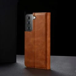 Etui Portefeuille Galaxy S21 Avec Rangement Carte Et Coque Silicone Intégrée - Marron -All For Phone Magasin etui galaxy s21 frac3725 10