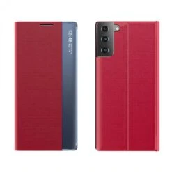 Etui Samsung Galaxy S21 Avec Fenêtre Transparente Sur Le Côté - Rouge