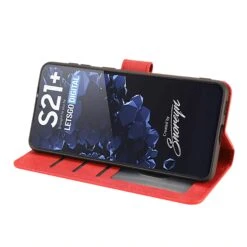 Étui Portefeuille Galaxy S21 Plus 5g Fantasy Classic Rouge -All For Phone Magasin etui galaxy s21 plus 5g frac4162 12