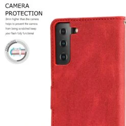 Étui Portefeuille Galaxy S21 Plus 5g Fantasy Classic Rouge -All For Phone Magasin etui galaxy s21 plus 5g frac4162 2