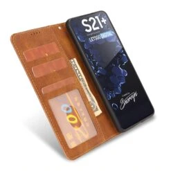 Étui Portefeuille Galaxy S21 Plus 5g Fantasy Classic Marron -All For Phone Magasin etui galaxy s21 plus 5g frac4164 11
