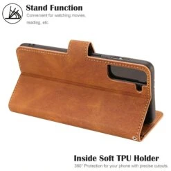 Étui Portefeuille Galaxy S21 Plus 5g Fantasy Classic Marron -All For Phone Magasin etui galaxy s21 plus 5g frac4164 5