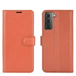 Etui Portefeuille Galaxy S21 Plus Simili- Cuir Avec Rangement Carte - Marron -All For Phone Magasin etui galaxy s21 plus frac3759 1