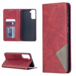 Étui De Protection Galaxy S21 Plus - Style Geometrique Rouge