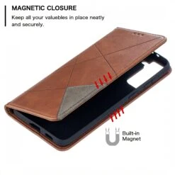 Étui De Protection Galaxy S21 Plus - Style Geometrique Marron -All For Phone Magasin etui galaxy s21 plus frac4157 5