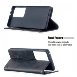 Étui De Protection Galaxy S21 Ultra 5G - Style Geometrique Noir -All For Phone Magasin etui galaxy s21 ultra 5g frac4148 4