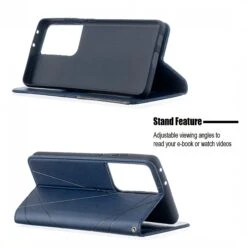 Étui De Protection Galaxy S21 Ultra 5G - Style Geometrique Bleu Foncé -All For Phone Magasin etui galaxy s21 ultra 5g frac4152 4