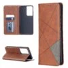 Étui De Protection Galaxy S21 Ultra 5G - Style Geometrique Marron -All For Phone Magasin etui galaxy s21 ultra 5g frac4153