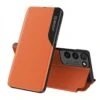 Etui Galaxy S21 Ultra Design Et Discret Avec Petite Fenêtre - Orange 1 Etui Galaxy S21 Ultra Design Et Discret Avec Petite Fenêtre - Orange -All For Phone Magasin etui galaxy s21 ultra frac3754