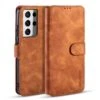Etui Portefeuille Galaxy S21 Ultra Style Retro Avec Rangements Cartes - Marron -All For Phone Magasin etui galaxy s21 ultra frac3766