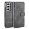 Etui Portefeuille Galaxy S21 Ultra Style Retro Avec Rangements Cartes - Gris -All For Phone Magasin etui galaxy s21 ultra frac3767