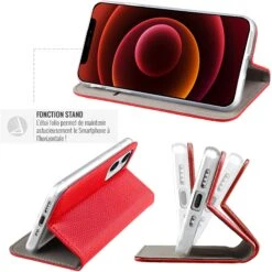 Etui Galaxy S23 Ultra Magnétique Rouge Avec Rangement - Jaym -All For Phone Magasin etui galaxy s23 ultra magnetique rouge jaym frac4899 2