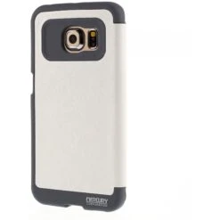 Etui Galaxy S6 Edge Cuir Avec Fenetre Mercury Blanc -All For Phone Magasin etui galaxy s6 edge frac1062 2