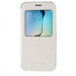 Etui Galaxy S6 Edge Cuir Avec Fenetre Mercury Blanc -All For Phone Magasin etui galaxy s6 edge frac1062 3