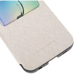 Etui Galaxy S6 Edge Cuir Avec Fenetre Mercury Blanc -All For Phone Magasin etui galaxy s6 edge frac1062 4