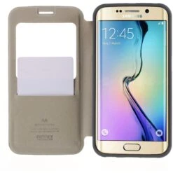 Etui Galaxy S6 Edge Cuir Avec Fenetre Mercury Blanc -All For Phone Magasin etui galaxy s6 edge frac1062 7