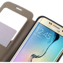 Etui Galaxy S6 Edge Cuir Avec Fenetre Mercury Blanc -All For Phone Magasin etui galaxy s6 edge frac1062 8