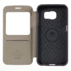 Etui Galaxy S6 Edge Cuir Avec Fenetre Mercury Blanc -All For Phone Magasin etui galaxy s6 edge frac1062 9