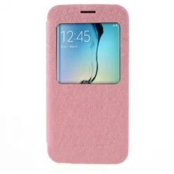 Etui Galaxy S6 Edge Cuir Avec Fenetre Mercury Rose -All For Phone Magasin etui galaxy s6 edge frac1064 3